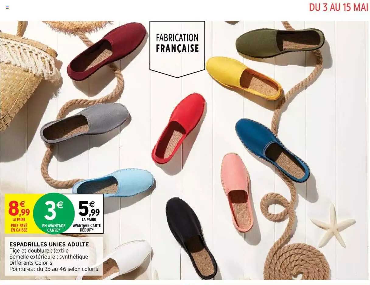 espadrilles unies adulte