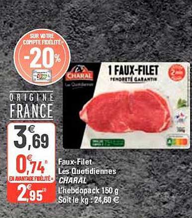 faux-filet les quotidiennes charal