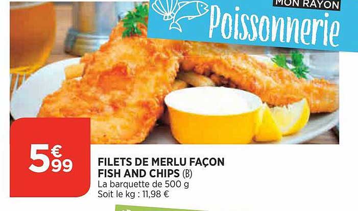filets de merlu façon fish and chips
