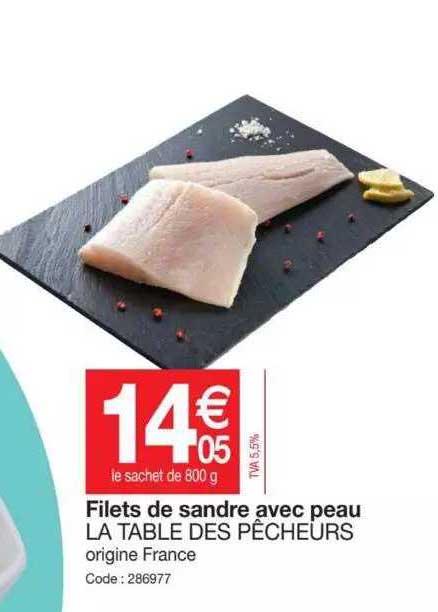 filets de sandre avec peau la table des pêcheurs