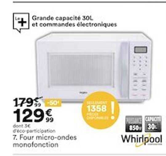 four micro-ondas monofonction whirlpool