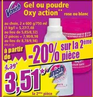 gel ou poudre oxy action rose ou blanc vanish