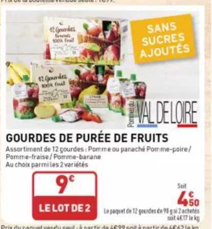 Gourdes De Purée De Fruits