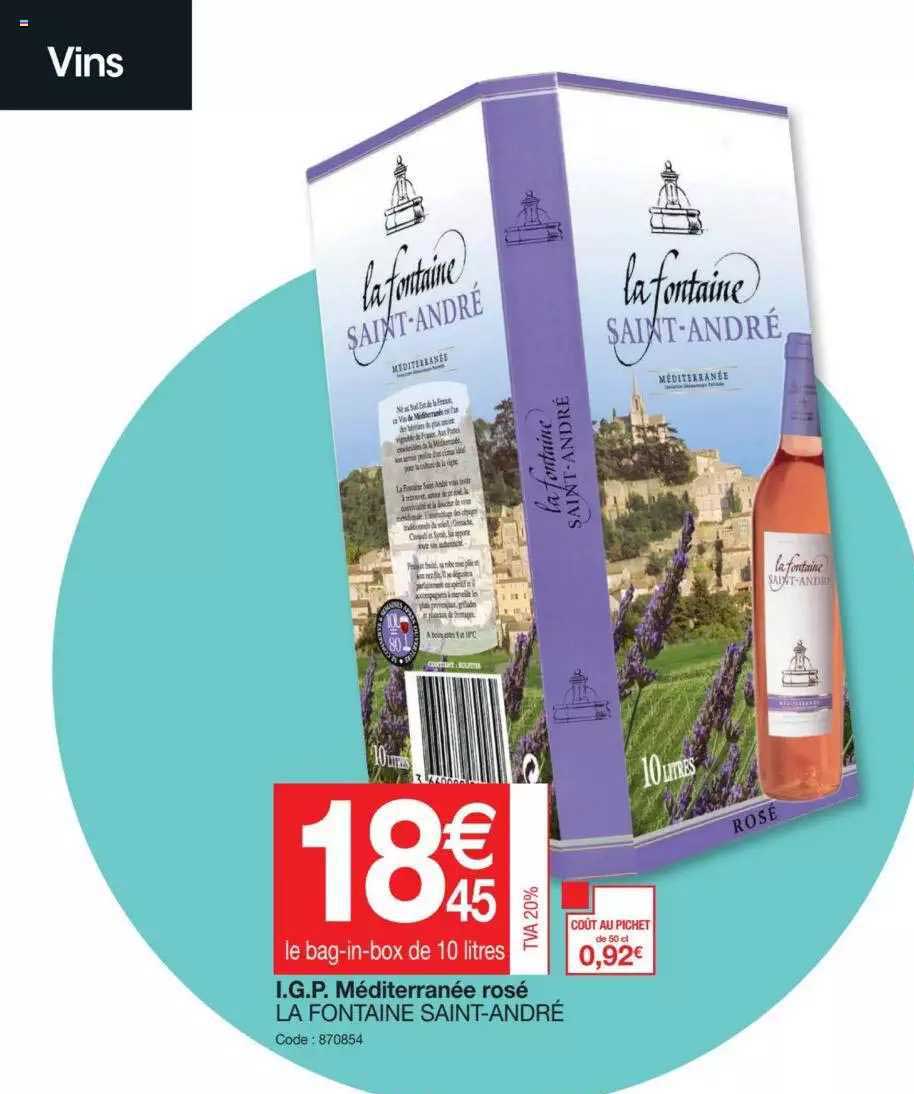 i.g.p. méditerranée rosé la fontaine saint-andré