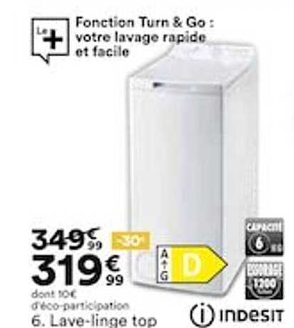 lave-linge top indesit