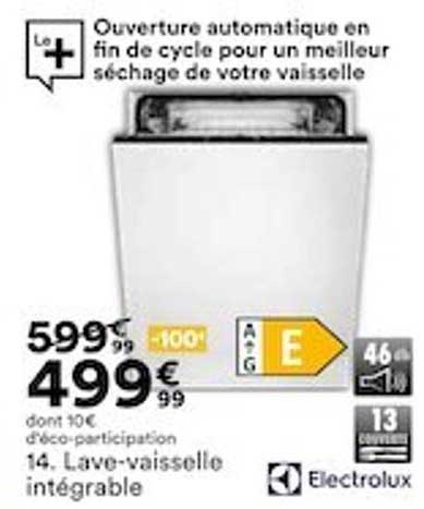 lave-vaisselle intégrable electrolux