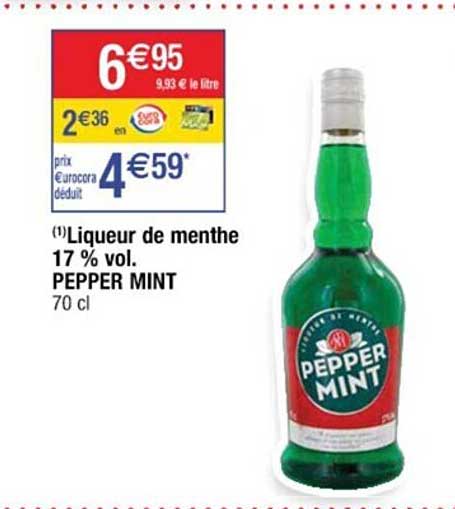 liqueur de menthe 17% vol. pepper mint