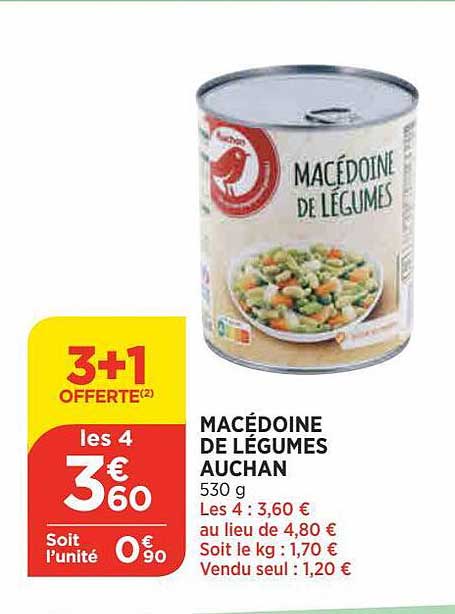 Macédoine De Légumes Auchan