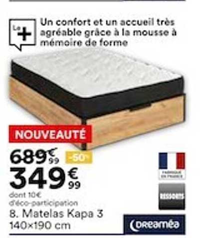 matelas kapa 3 140x190 cm dreaméa