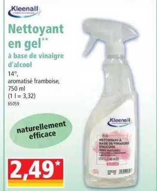 nettoyant en gel à base de vinaigre d'alcool kleenall
