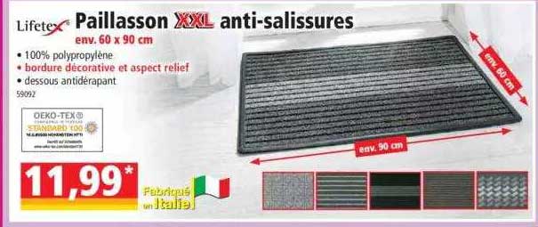 paillasson xxl anti-salissures lifetex