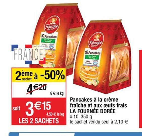 pancakes à la crème fraîche et aux oeufs frais la fournée dorée