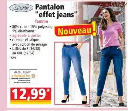 Pantalon "effet Jeans" ElleNor