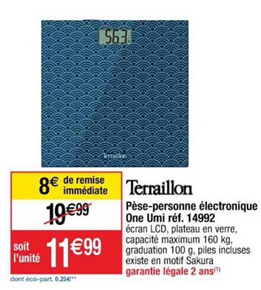 pèse-personne électronique one umi terraillon