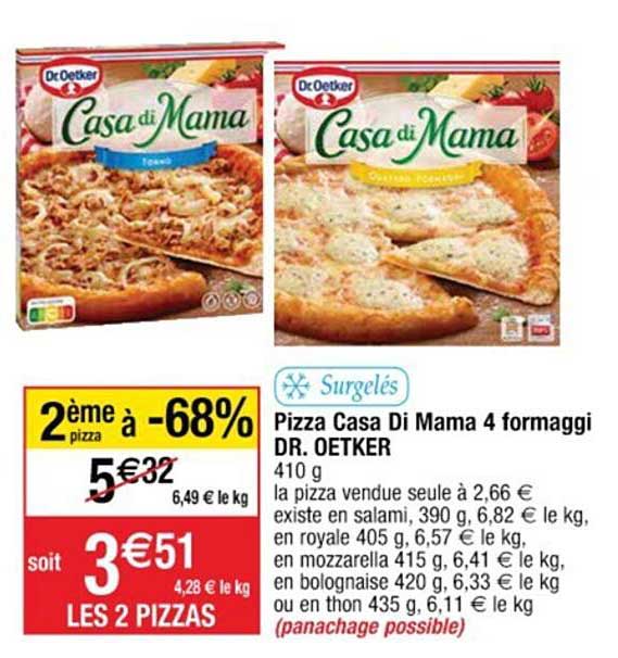 pizza casa di mama 4 formaggi dr. oetker