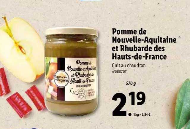 pomme de nouvelle-aquitaine et rhubarde des hauts-de-france