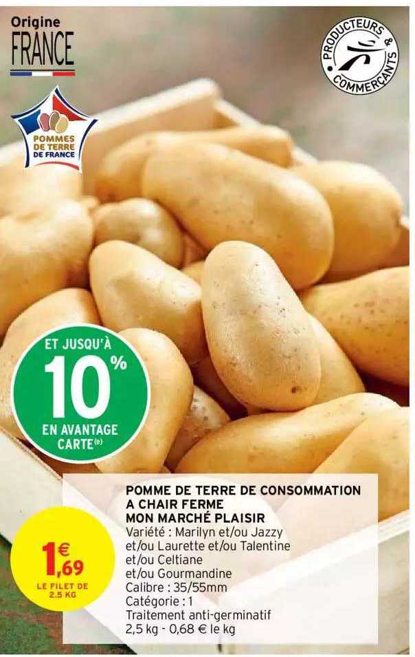 pomme de terre de consommation à chair ferme mon marché plaisir