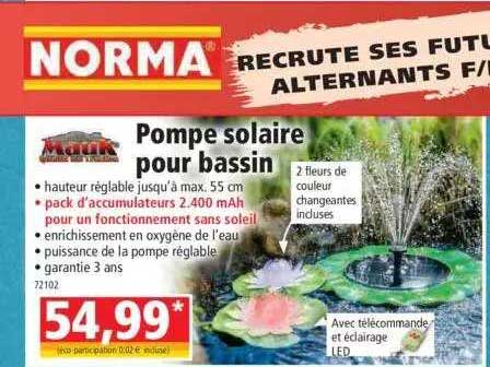 pompe solaire pour bassin mauk