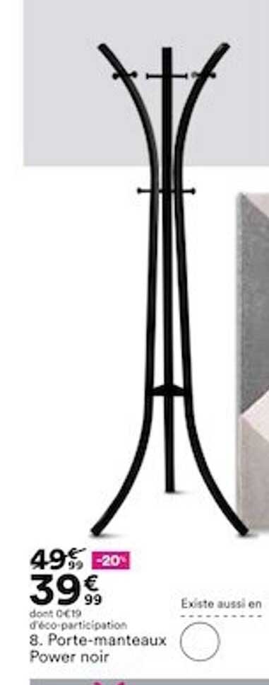 porte-manteaux power noir
