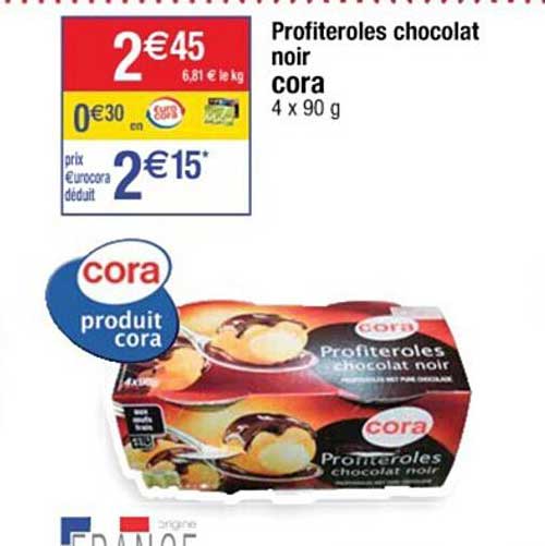 Profiteroles Chocolat Noir Cora