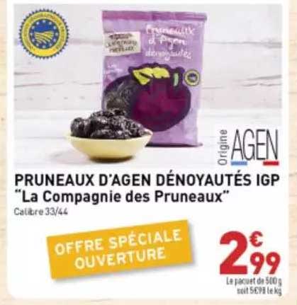 pruneaux d'agen dénoyautés igp "la compagnie des pruneaux"
