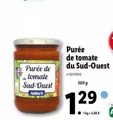 purée de tomate du sud-ouest alpen fest