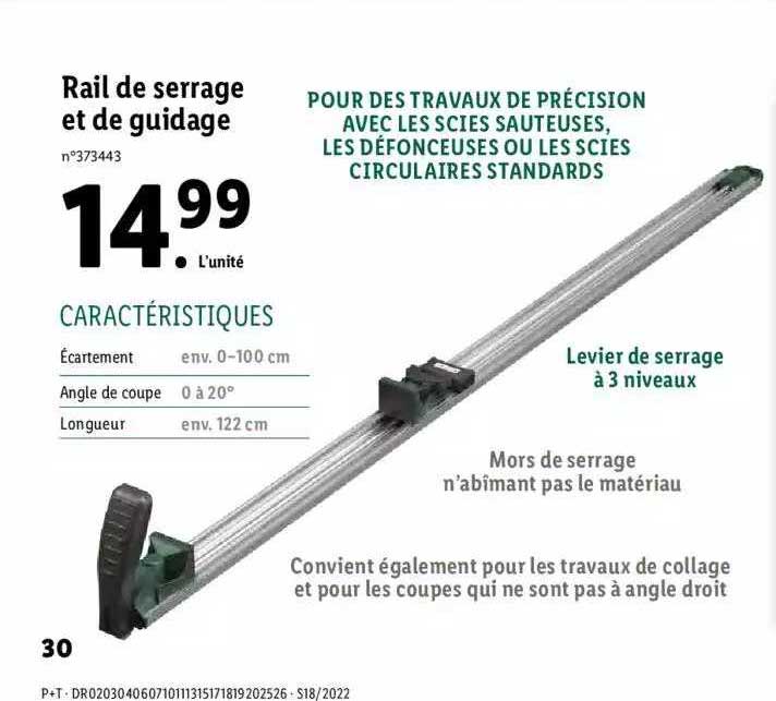 Rail De Serrage Et De Guidage