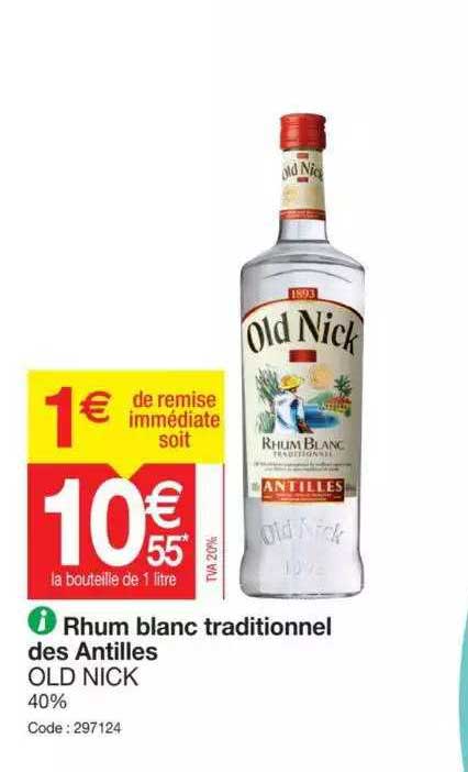 Rhum Blanc Traditionnel Des Antilles Old Nick