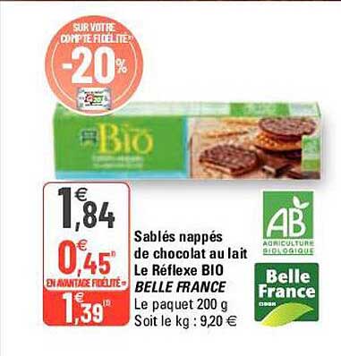 sablés nappés de chocolat au lait le réflexe bio belle france