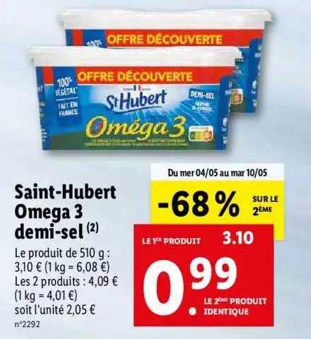 saint-hubert oméga 3 demi-sel
