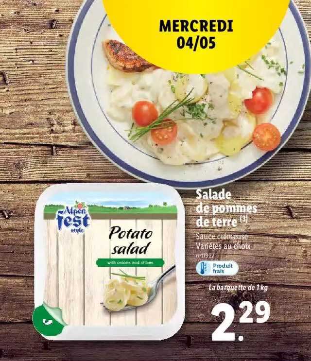 salade de pommes de terre alpen fest
