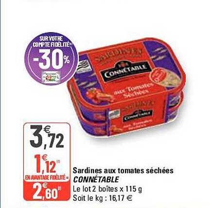 Sardines Aux Tomates Séchées Connétable