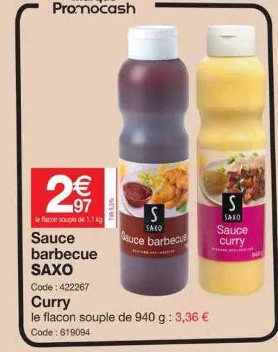 Sauce Barbecue Saxo Curry