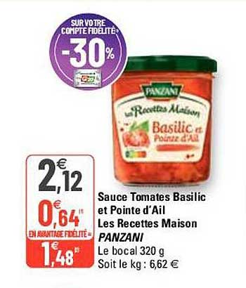 sauce tomates basilic et pointe d'ail les recettes maison panzani
