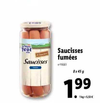 saucisses fumées alpen fest