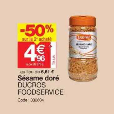 sésame doré ducros foodservice