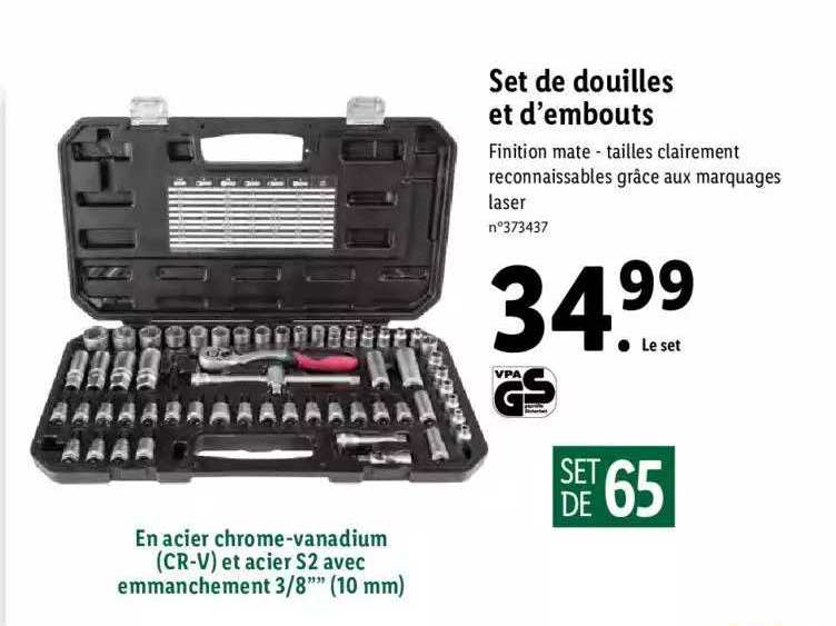 set de douilles et d'embouts