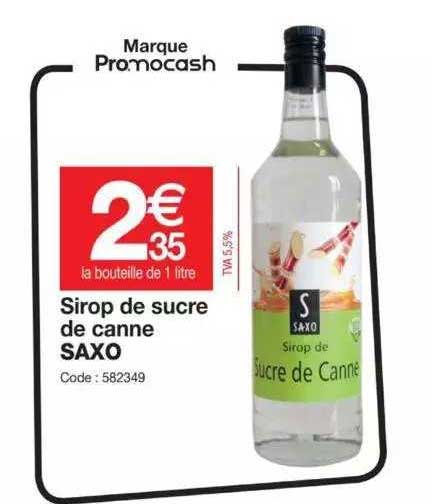 Sirop De Sucre De Canne Saxo