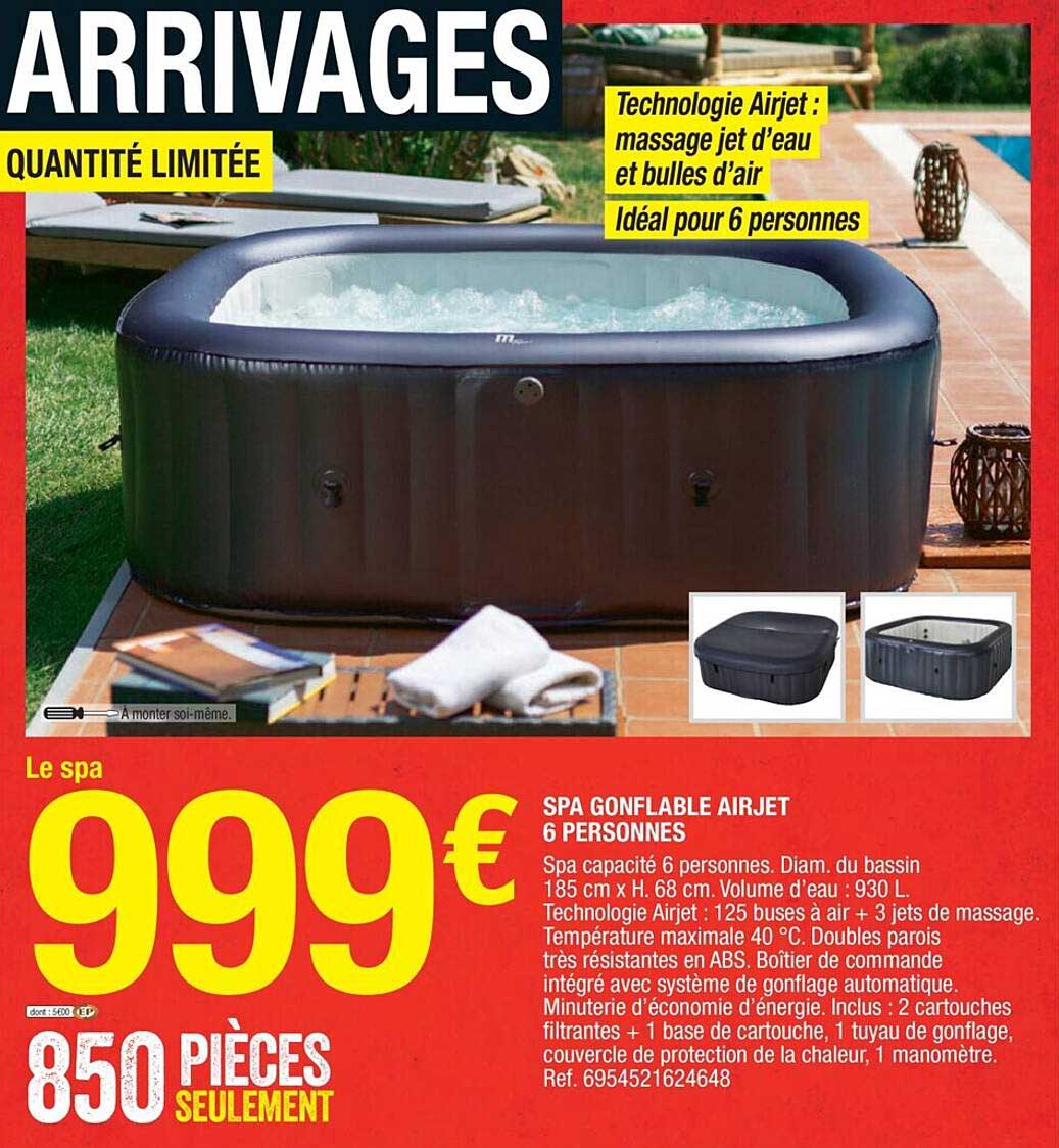 spa gonflable airjet 6 personnes