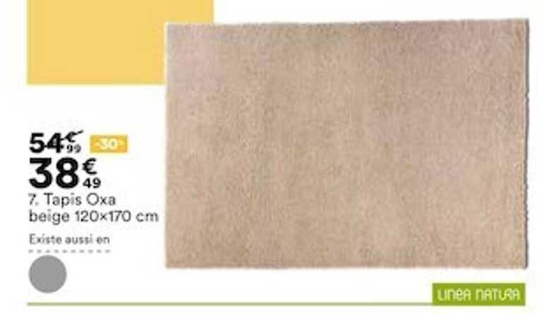 tapis oxa beige 120x170 cm linea natura