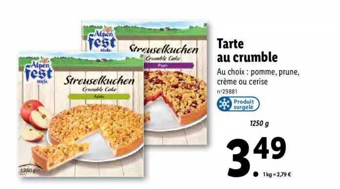 tarte au crumble alpen fest style