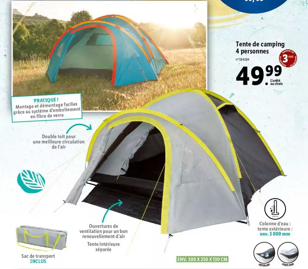 Tente De Camping 4 Personnes