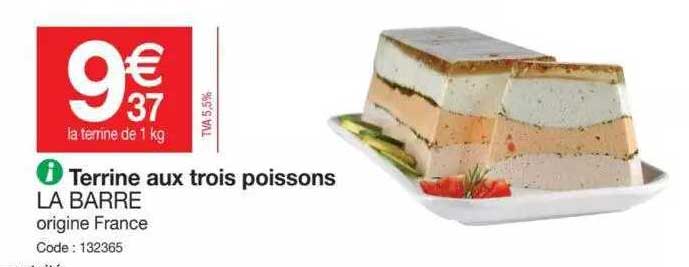 terrine aux trois poissons la barre