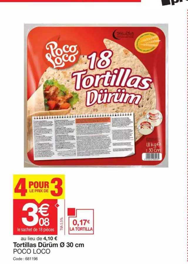 tortillas dürüm ø 30 cm poco loco
