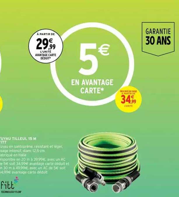 tuyau tilleul 15 m fitt