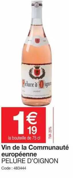vin de la communauté européenne pelure d'oignon