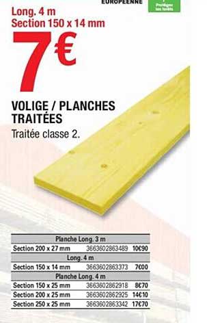 volige planches traitées
