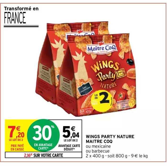 wings party nature maître coq