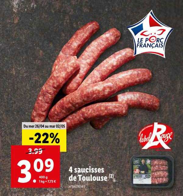 4 Saucisses De Toulouse