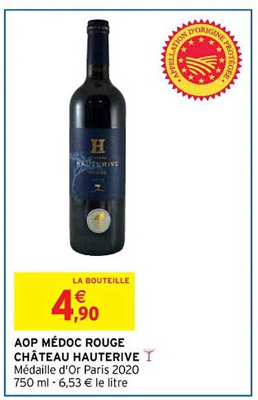 aop médoc rouge château hauterive